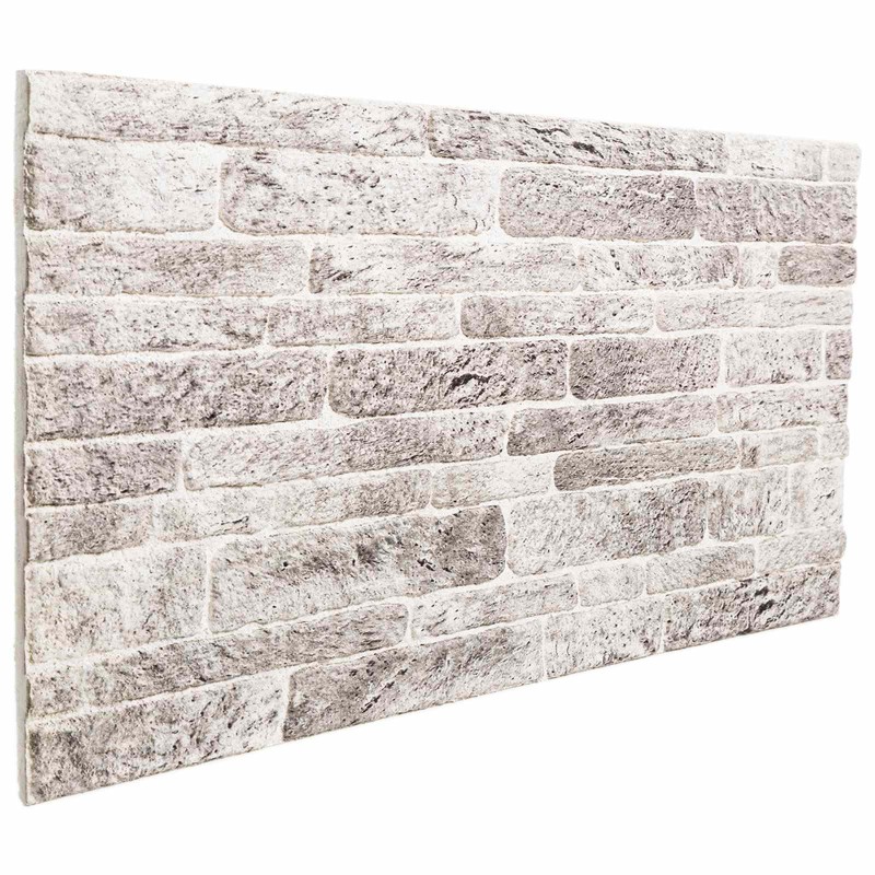 Panneaux muraux 10 pcs Gris clair et blanc 100 x 50 cm 643839643839