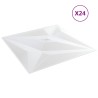 Panneaux muraux 24 pcs Étoile Blanche 50 x 50 cm Mousse XPS 643842643842