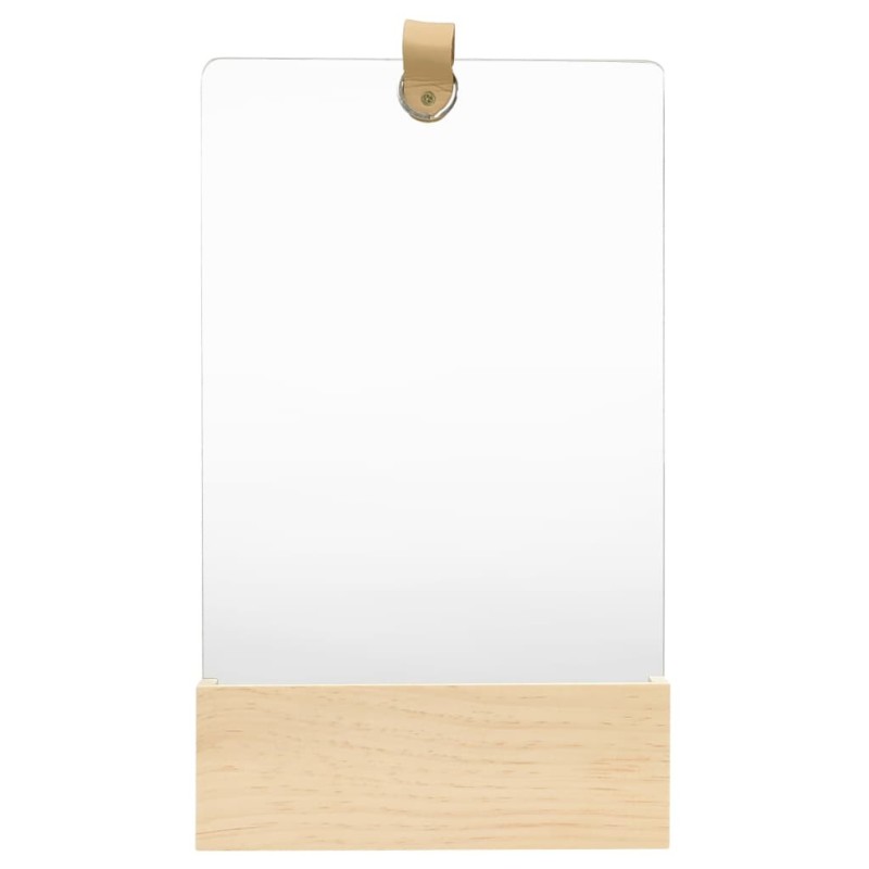 Miroir mural Bois de pin massif 23x39,5 cm 643864643864