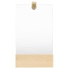 Miroir mural Bois de pin massif 23x39,5 cm 643864643864