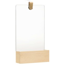 Miroir mural Bois de pin massif 23x39,5 cm 643864643864