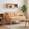 Canapé love seat avec capitonnage en boutons Beige Bouclé 643871643871