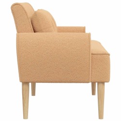 Canapé love seat avec capitonnage en boutons Beige Bouclé 643871643871