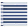 Écran de balcon Bleu et Blanc 100 x 400 cm Tissu Oxford 643872643872