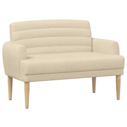 Canapé love seat avec capitonnage en boutons Crème Tissu 643878643878