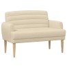 Canapé love seat avec capitonnage en boutons Crème Tissu 643878643878