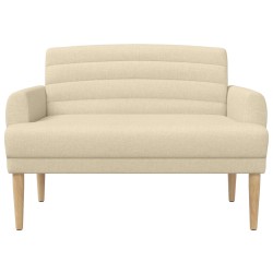 Canapé love seat avec capitonnage en boutons Crème Tissu 643878643878