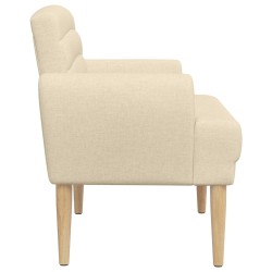 Canapé love seat avec capitonnage en boutons Crème Tissu 643878643878