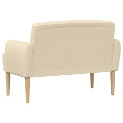 Canapé love seat avec capitonnage en boutons Crème Tissu 643878643878