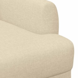 Canapé love seat avec capitonnage en boutons Crème Tissu 643878643878