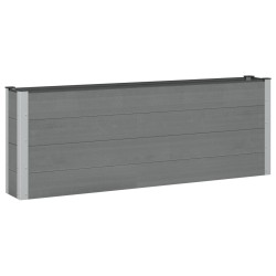 Jardinière surélevée Noir 200 x 30 x 72 cm WPC et Aluminium 643881643881