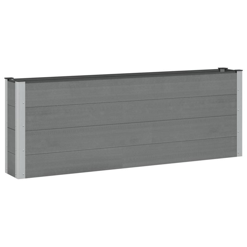 Jardinière surélevée Noir 200 x 30 x 72 cm WPC et Aluminium 643881643881