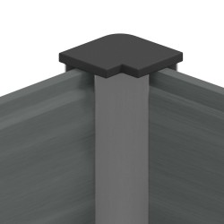 Jardinière surélevée Noir 200 x 30 x 72 cm WPC et Aluminium 643881643881