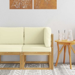 Canapé d'angle extérieur Bois d'Acacia Massif Blanc 643885643885