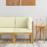 Canapé d'angle extérieur Bois d'Acacia Massif Blanc 643885643885