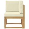 Canapé d'angle extérieur Bois d'Acacia Massif Blanc 643885643885