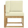 Canapé d'angle extérieur Bois d'Acacia Massif Blanc 643885643885