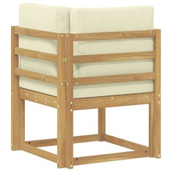 Canapé d'angle extérieur Bois d'Acacia Massif Blanc 643885643885