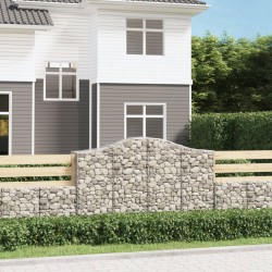 Paniers à gabions arqués 6 pcs 200x50x120/140 cm Fer galvanisé 643888643888