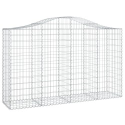 Paniers à gabions arqués 6 pcs 200x50x120/140 cm Fer galvanisé 643888643888
