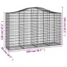 Paniers à gabions arqués 6 pcs 200x50x120/140 cm Fer galvanisé 643888643888