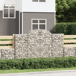Paniers à gabions arqués 6 pcs 200x50x120/140 cm Fer galvanisé 643889643889
