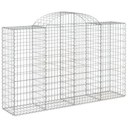 Paniers à gabions arqués 6 pcs 200x50x120/140 cm Fer galvanisé 643889643889