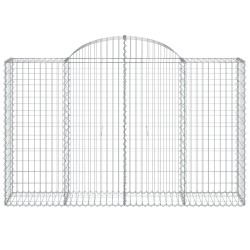 Paniers à gabions arqués 6 pcs 200x50x120/140 cm Fer galvanisé 643889643889
