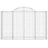 Paniers à gabions arqués 6 pcs 200x50x120/140 cm Fer galvanisé 643889643889