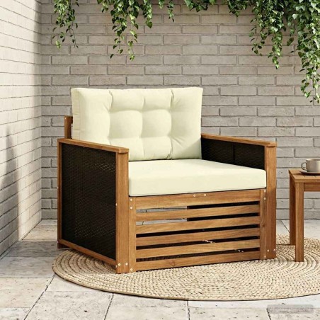 Sofa de milieu extérieur Bois d'Acacia Massif Naturel 643894643894