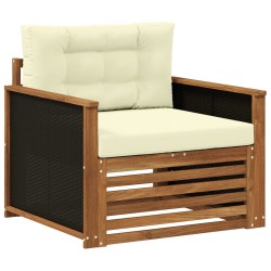 Sofa de milieu extérieur Bois d'Acacia Massif Naturel 643894643894