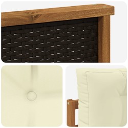 Sofa de milieu extérieur Bois d'Acacia Massif Naturel 643894643894