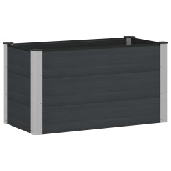 Jardinière surélevée Noir 100 x 50 x 54 cm WPC et Aluminium 643895643895