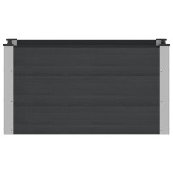 Jardinière surélevée Noir 100 x 50 x 54 cm WPC et Aluminium 643895643895