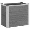 Jardinière surélevée Gris 50 x 30 x 42 cm WPC et Aluminium 643898643898