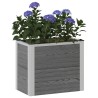 Jardinière surélevée Gris 50 x 30 x 42 cm WPC et Aluminium 643898643898