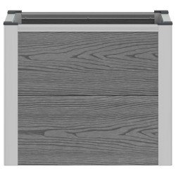 Jardinière surélevée Gris 50 x 30 x 42 cm WPC et Aluminium 643898643898