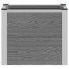 Jardinière surélevée Gris 50 x 30 x 42 cm WPC et Aluminium 643898643898