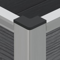 Jardinière surélevée Gris 50 x 30 x 42 cm WPC et Aluminium 643898643898