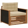 Sofa de milieu extérieur Bois d'Acacia Massif Naturel 643904643904