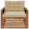 Sofa de milieu extérieur Bois d'Acacia Massif Naturel 643904643904