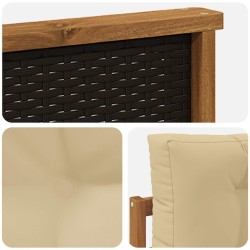 Sofa de milieu extérieur Bois d'Acacia Massif Naturel 643904643904