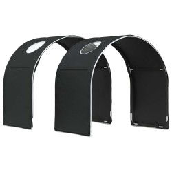Tunnel de lit 2 pcs Noir 211 x 52,5 x 2 cm Polyester 643906643906