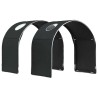 Tunnel de lit 2 pcs Noir 211 x 52,5 x 2 cm Polyester 643906643906