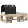 Tunnel de lit 2 pcs Noir 211 x 52,5 x 2 cm Polyester 643906643906