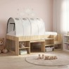 Tunnel de lit 2 pcs Blanc 211 x 67,5 x 2 cm Polyester 643910643910