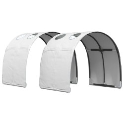 Tunnel de lit 2 pcs Blanc 211 x 67,5 x 2 cm Polyester 643910643910