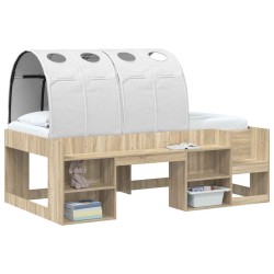 Tunnel de lit 2 pcs Blanc 211 x 67,5 x 2 cm Polyester 643910643910