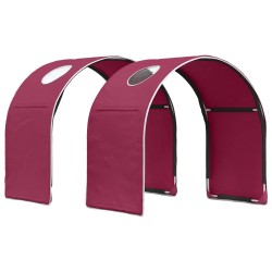 Tunnel de lit 2 pcs Rouge 211 x 52,5 x 2 cm Polyester 643911643911