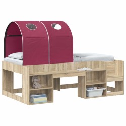 Tunnel de lit 2 pcs Rouge 211 x 52,5 x 2 cm Polyester 643911643911